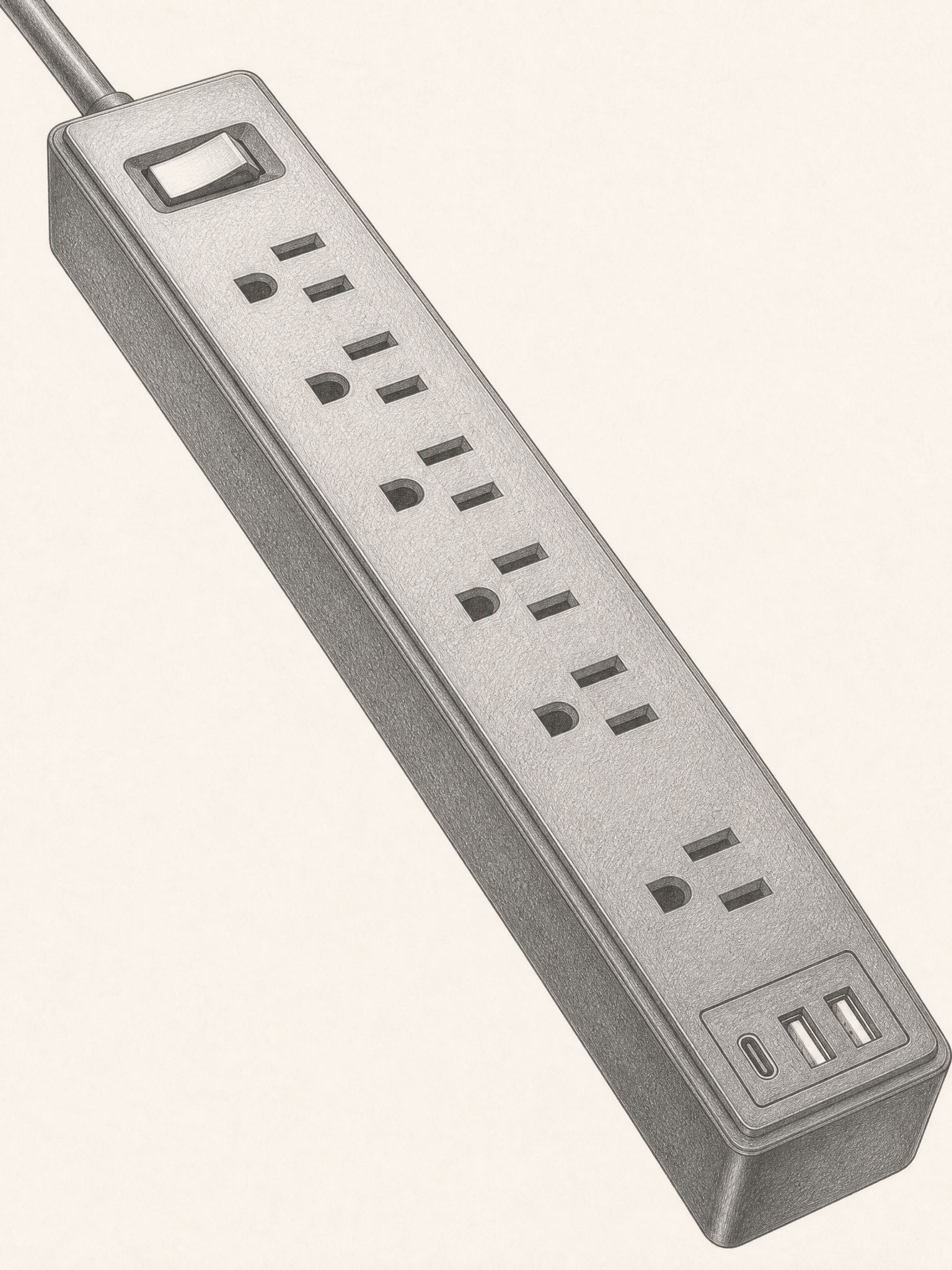 Product detail view of the VariTree 120V power strip and outlet accessory